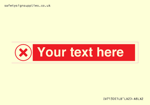 Custom red background, red cross in circle sign